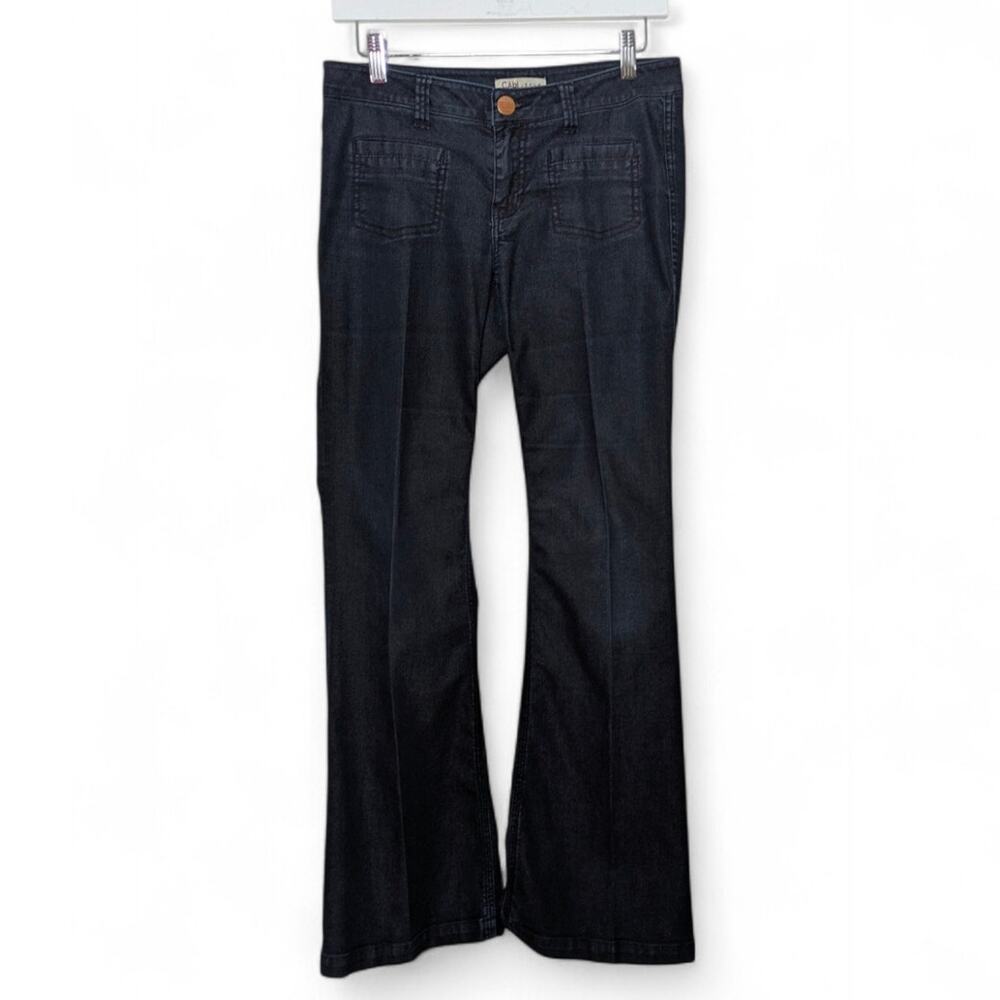 CAbi #146R Farrah Trouser Jeans Low Rise Wide Leg Flare - Size 4 - Picture 5 of 9